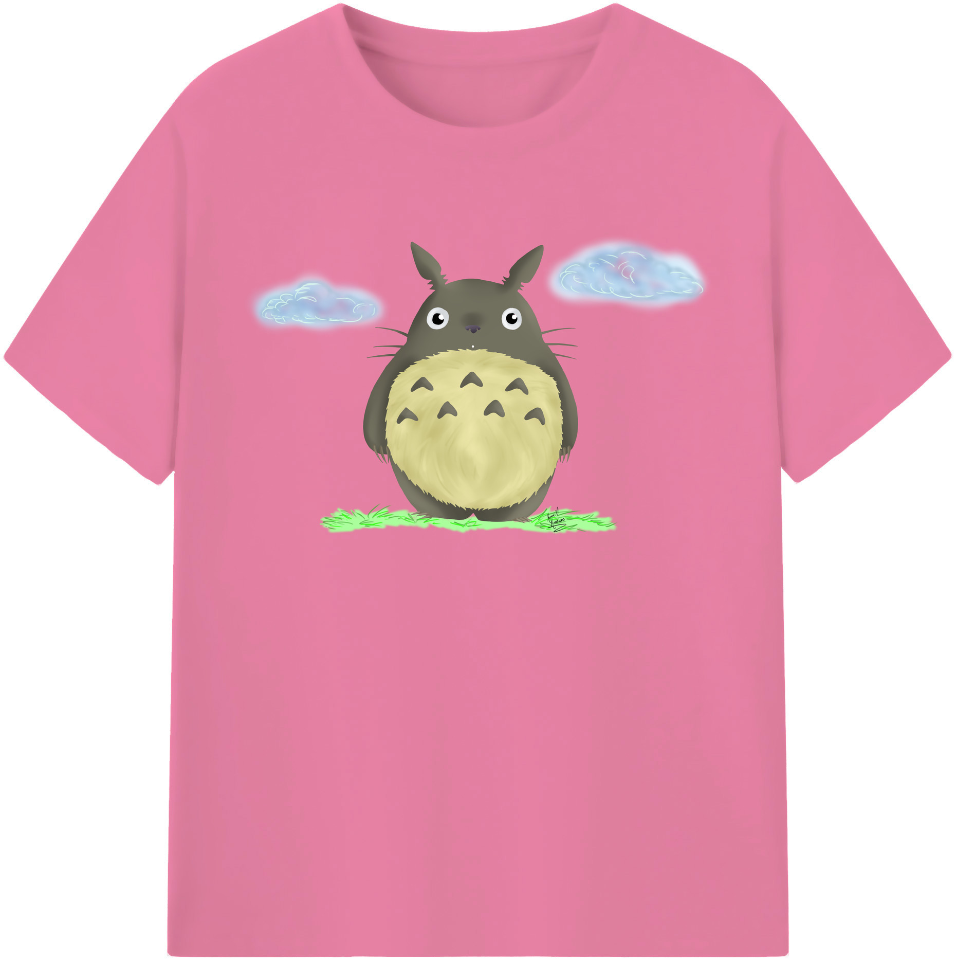 （画像用） となりのトトロ 草壁メイ 草壁サツキ My Neighbor Totoro Satsuki Kusakabe Mei Kusakabe 綿100％半袖Tシャツ（フロントプリント）